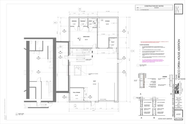 Cresco Opera House Scene Shop Floor Plan